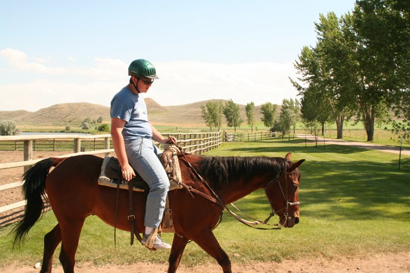 Trip (220).JPG - Kris is horseback riding at a ranch in Gillette, Wyoming